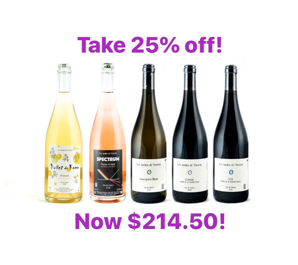 Take 25% off - now only $214.50! This beautiful 5 pack from Les Jardins de Theseiis is normally valued at $286.00. We're offering 25% off - just use code JARDINS at checkout and the discount is yours! Only 6 packs available!